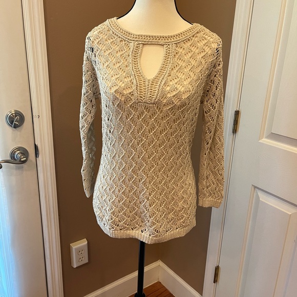 Per Se Silk & Cotton Blend Sweater Size S - Picture 2 of 4